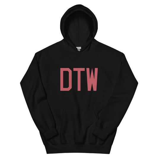 Aviation Enthusiast Hoodie - Deep Pink Graphic • DTW Detroit • YHM Designs - Image 01