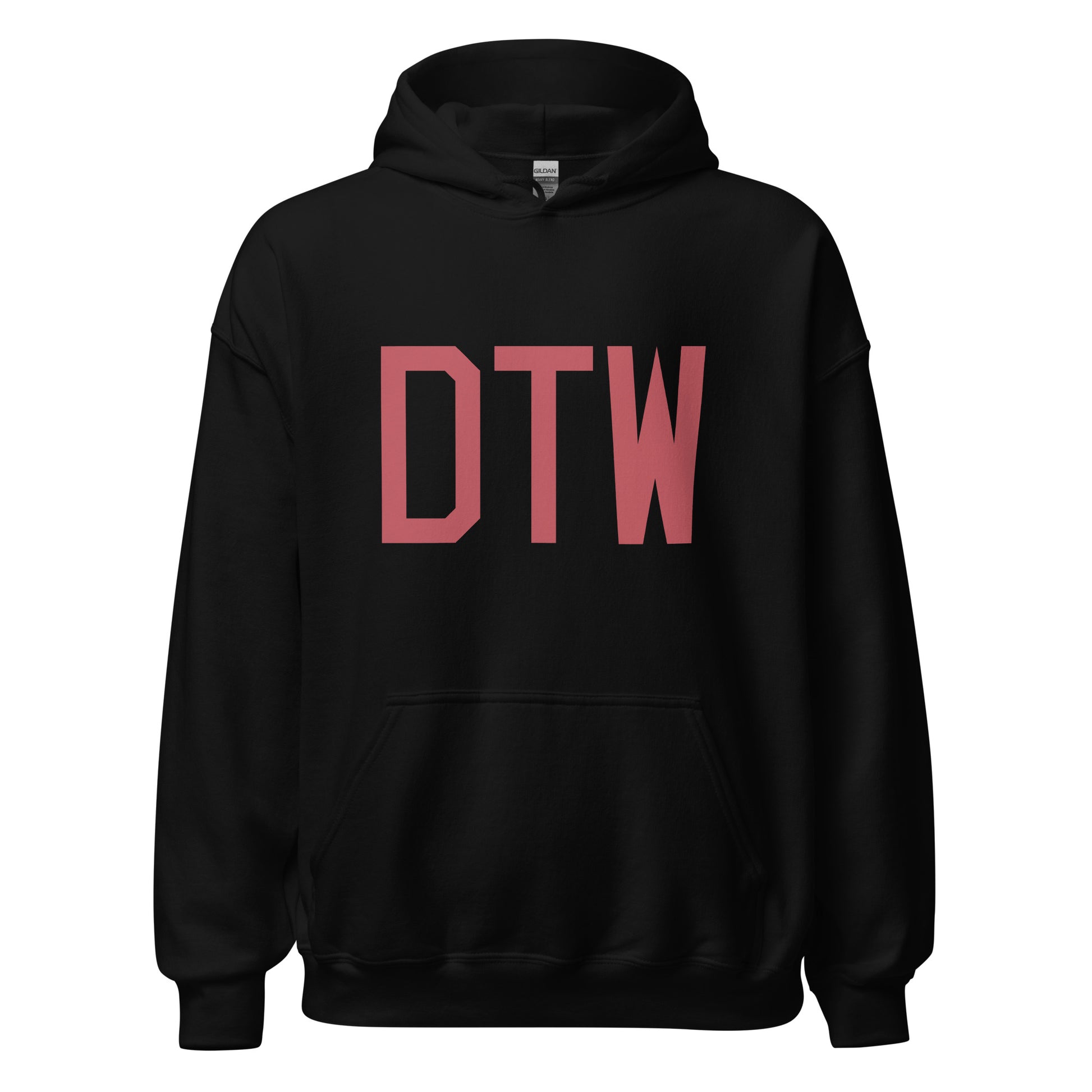 Aviation Enthusiast Hoodie - Deep Pink Graphic • DTW Detroit • YHM Designs - Image 03