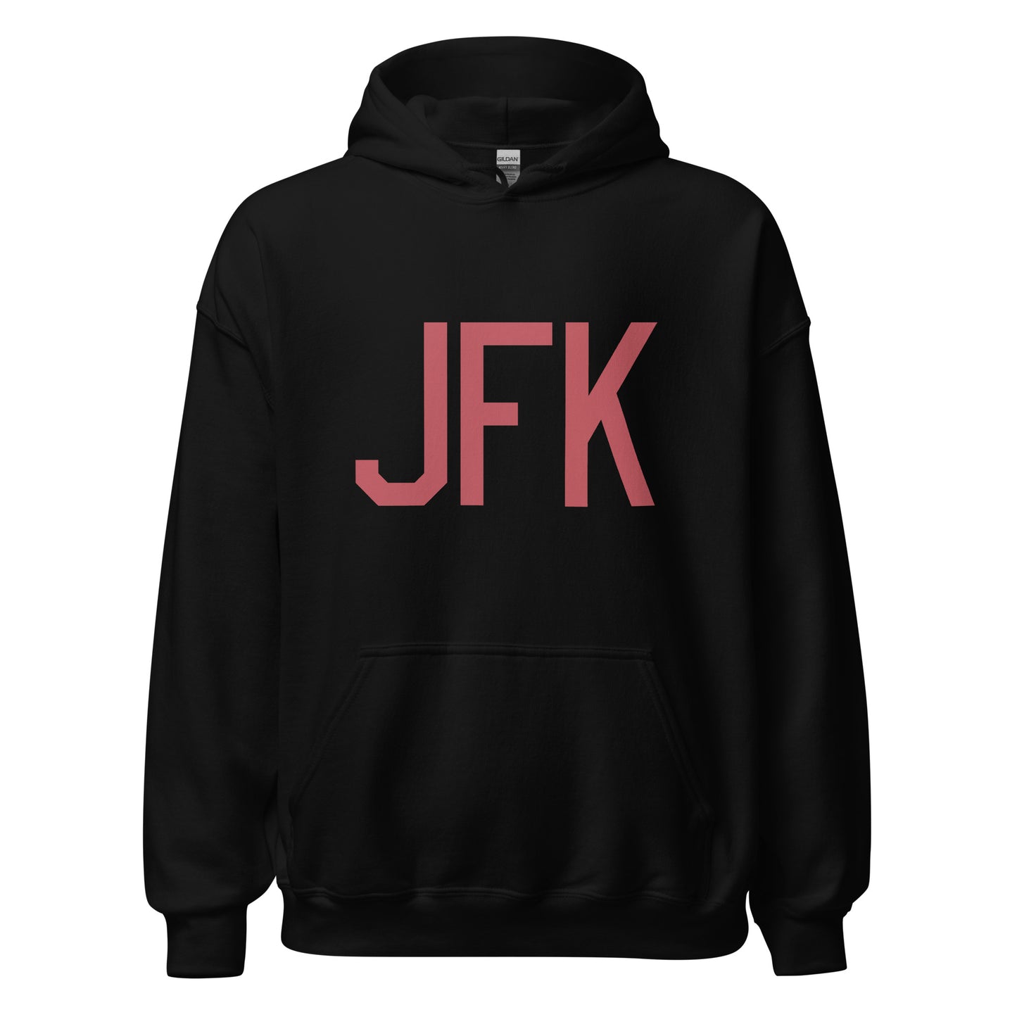 Aviation Enthusiast Hoodie - Deep Pink Graphic • JFK New York City • YHM Designs - Image 03