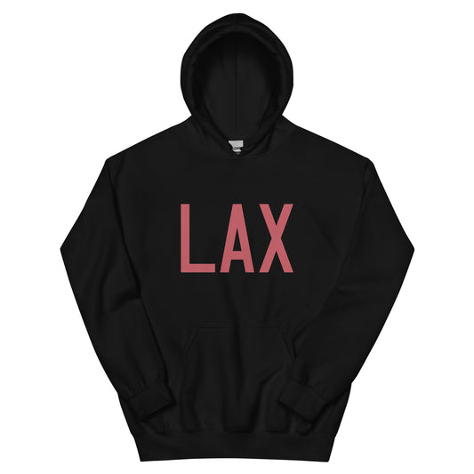 Aviation Enthusiast Hoodie - Deep Pink Graphic • LAX Los Angeles • YHM Designs - Image 01