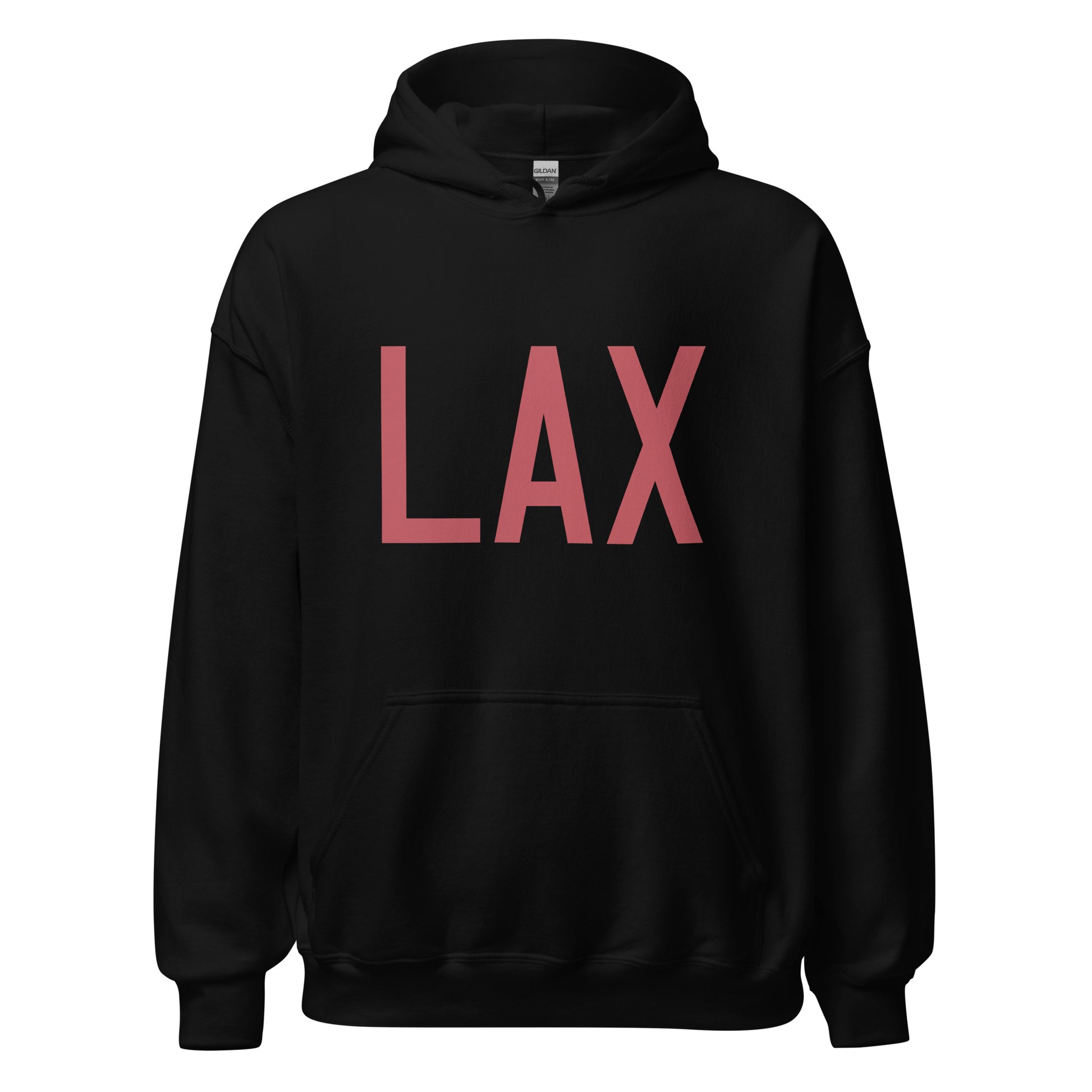 Aviation Enthusiast Hoodie - Deep Pink Graphic • LAX Los Angeles • YHM Designs - Image 03