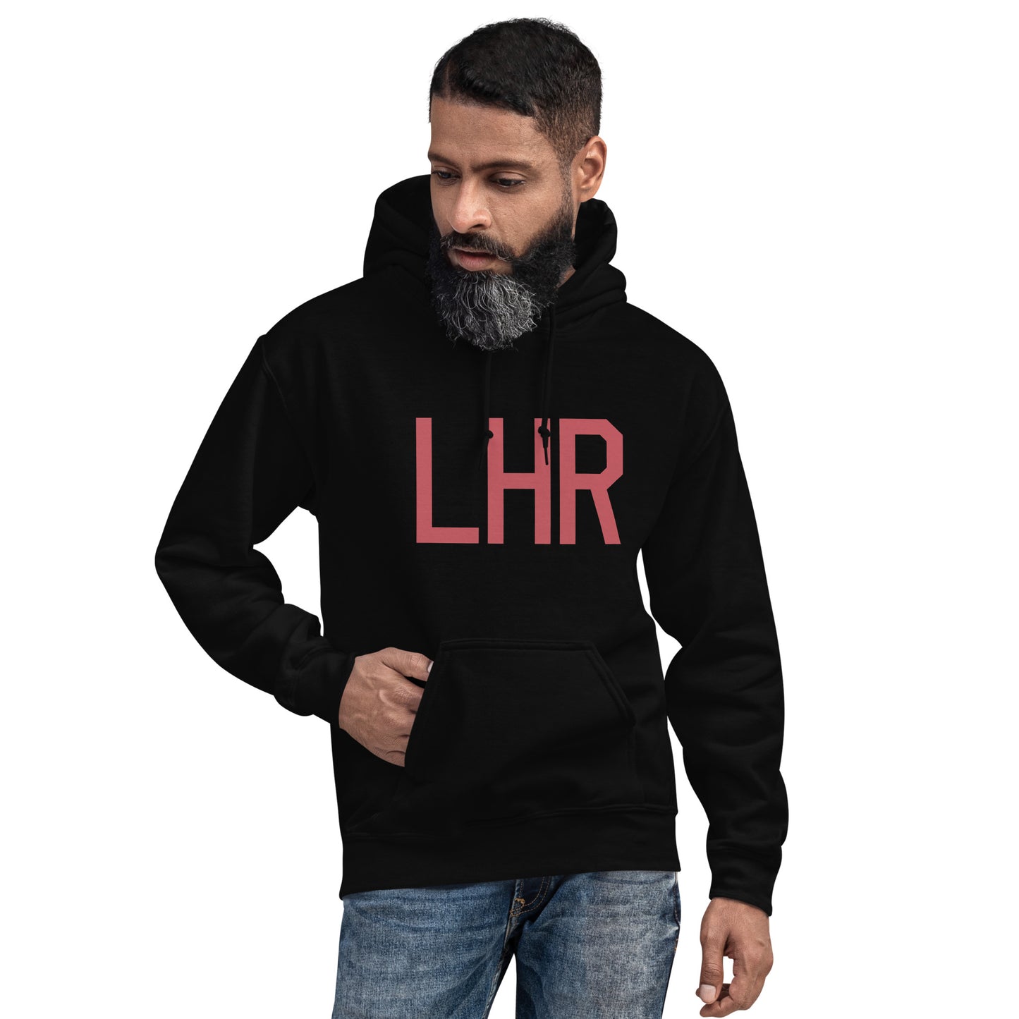 Aviation Enthusiast Hoodie - Deep Pink Graphic • LHR London • YHM Designs - Image 05