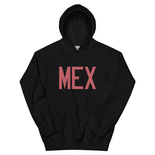 Aviation Enthusiast Hoodie - Deep Pink Graphic • MEX Mexico City • YHM Designs - Image 01