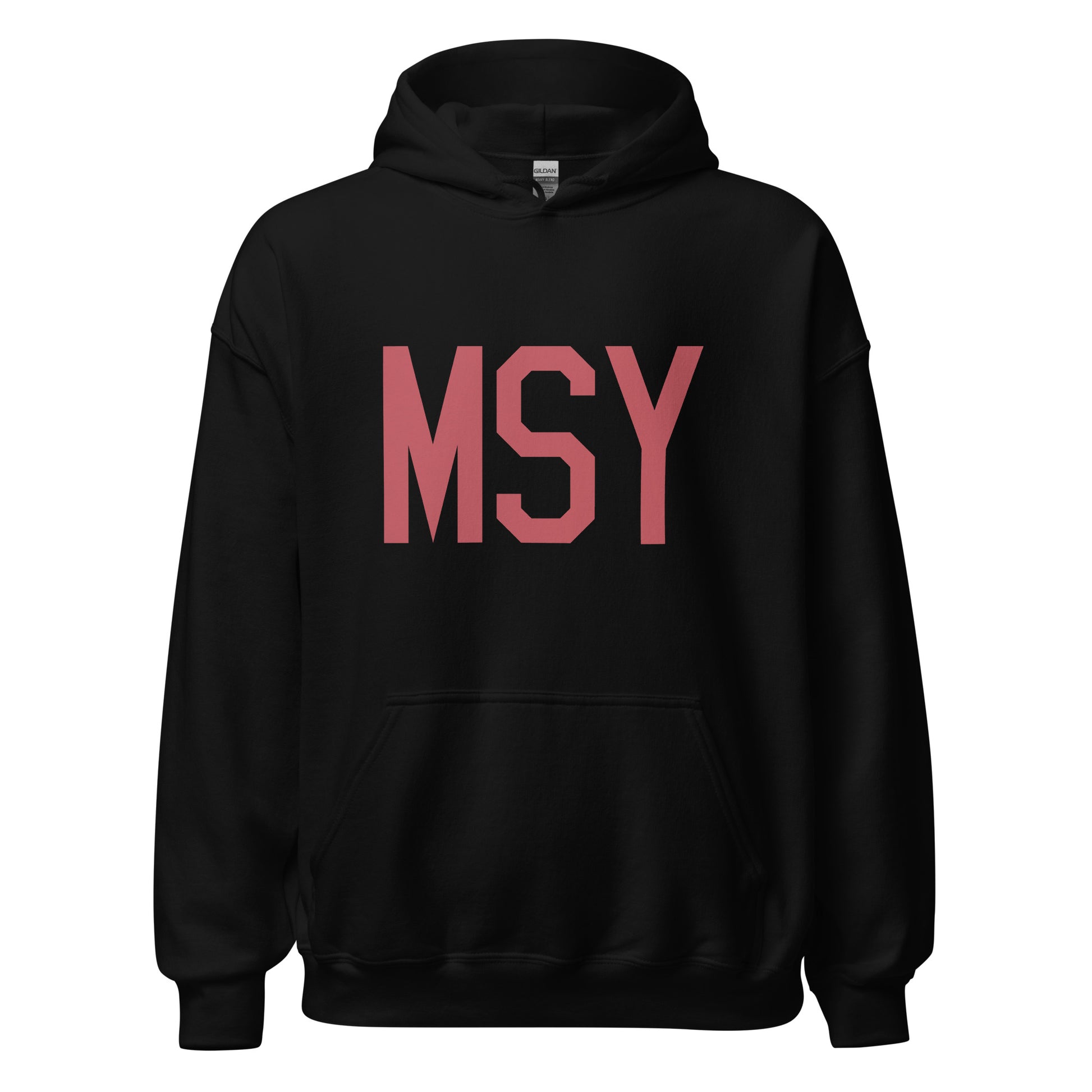 Aviation Enthusiast Hoodie - Deep Pink Graphic • MSY New Orleans • YHM Designs - Image 03
