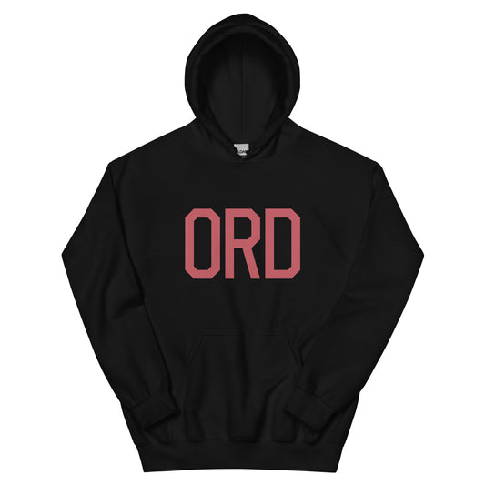 Aviation Enthusiast Hoodie - Deep Pink Graphic • ORD Chicago • YHM Designs - Image 01