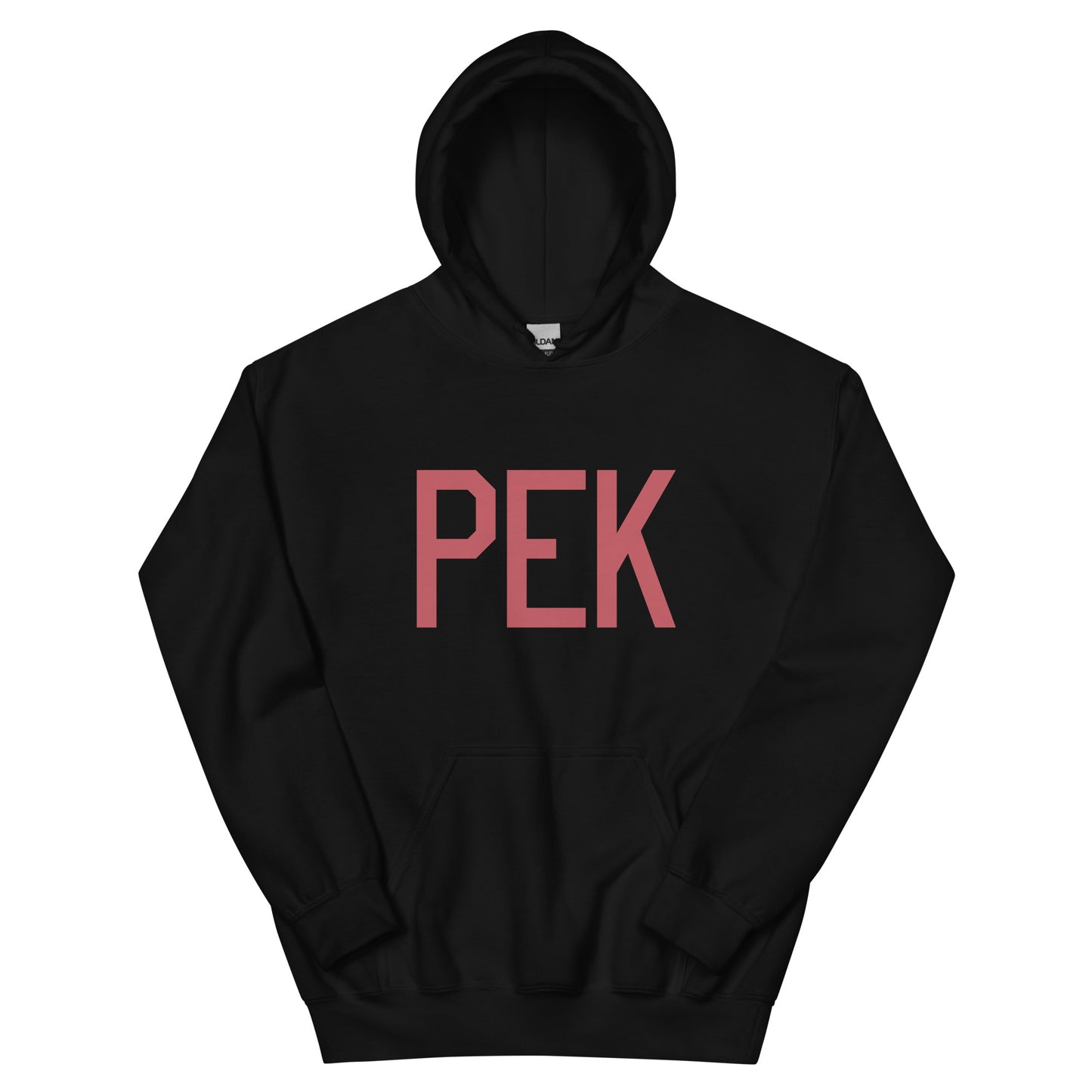 Aviation Enthusiast Hoodie - Deep Pink Graphic • PEK Beijing • YHM Designs - Image 01