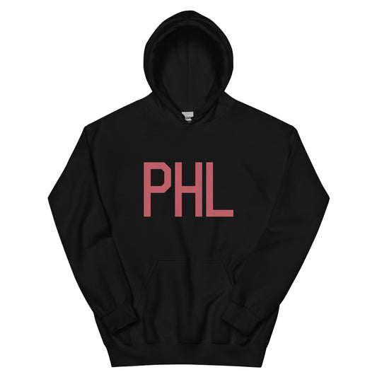 Aviation Enthusiast Hoodie - Deep Pink Graphic • PHL Philadelphia • YHM Designs - Image 01