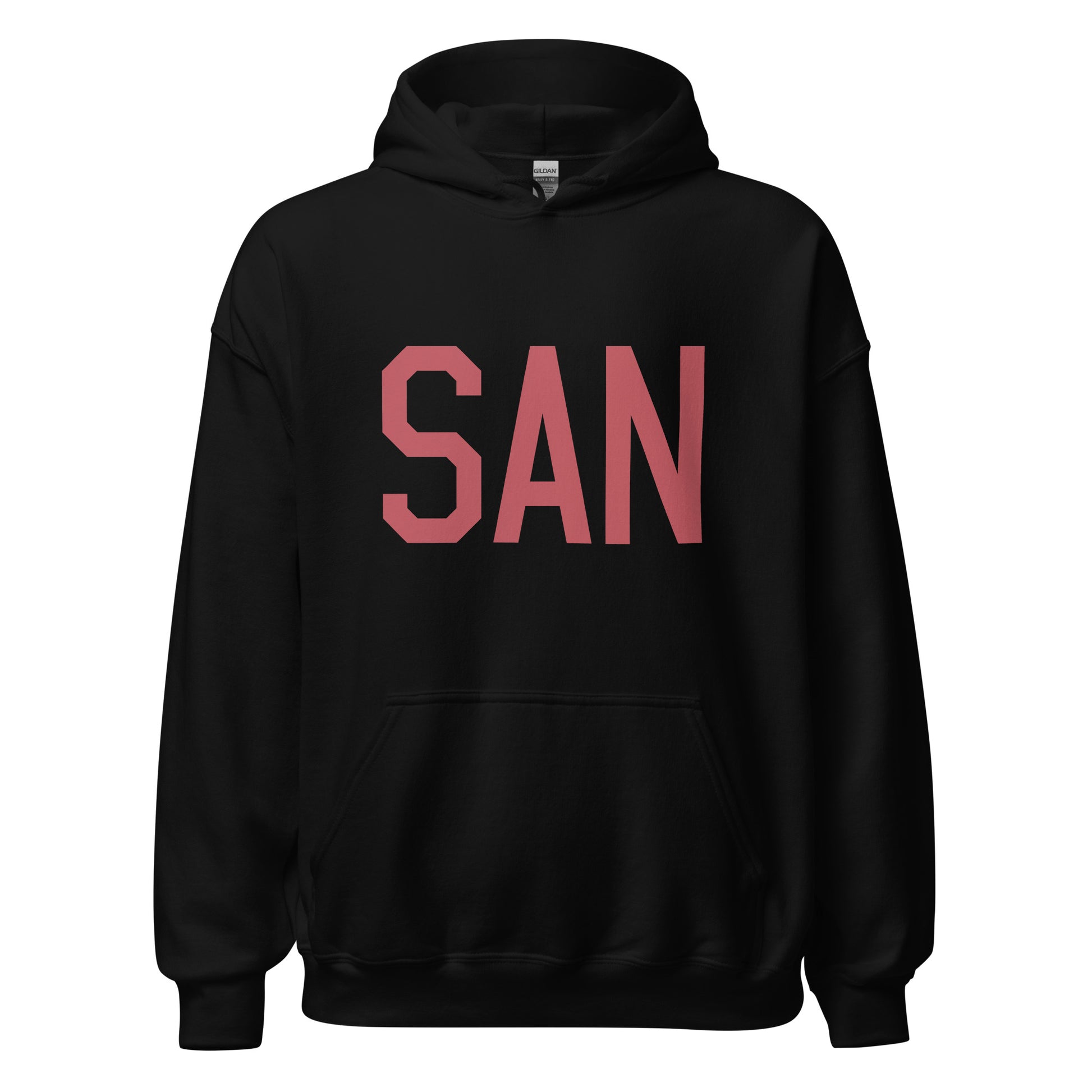 Aviation Enthusiast Hoodie - Deep Pink Graphic • SAN San Diego • YHM Designs - Image 03