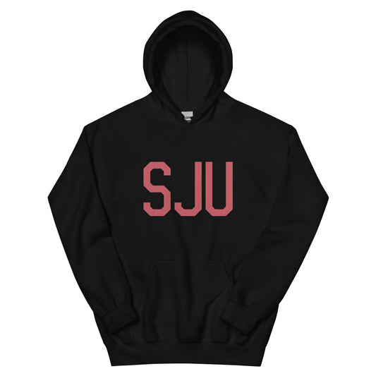 Aviation Enthusiast Hoodie - Deep Pink Graphic • SJU San Juan • YHM Designs - Image 01