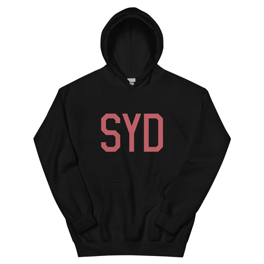 Aviation Enthusiast Hoodie - Deep Pink Graphic • SYD Sydney • YHM Designs - Image 01