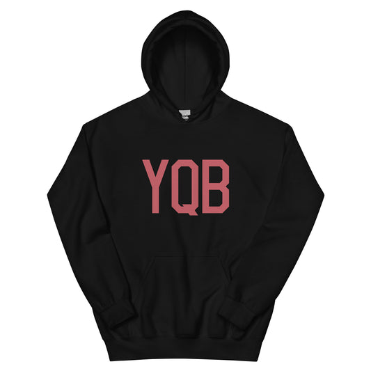Aviation Enthusiast Hoodie - Deep Pink Graphic • YQB Quebec City • YHM Designs - Image 01