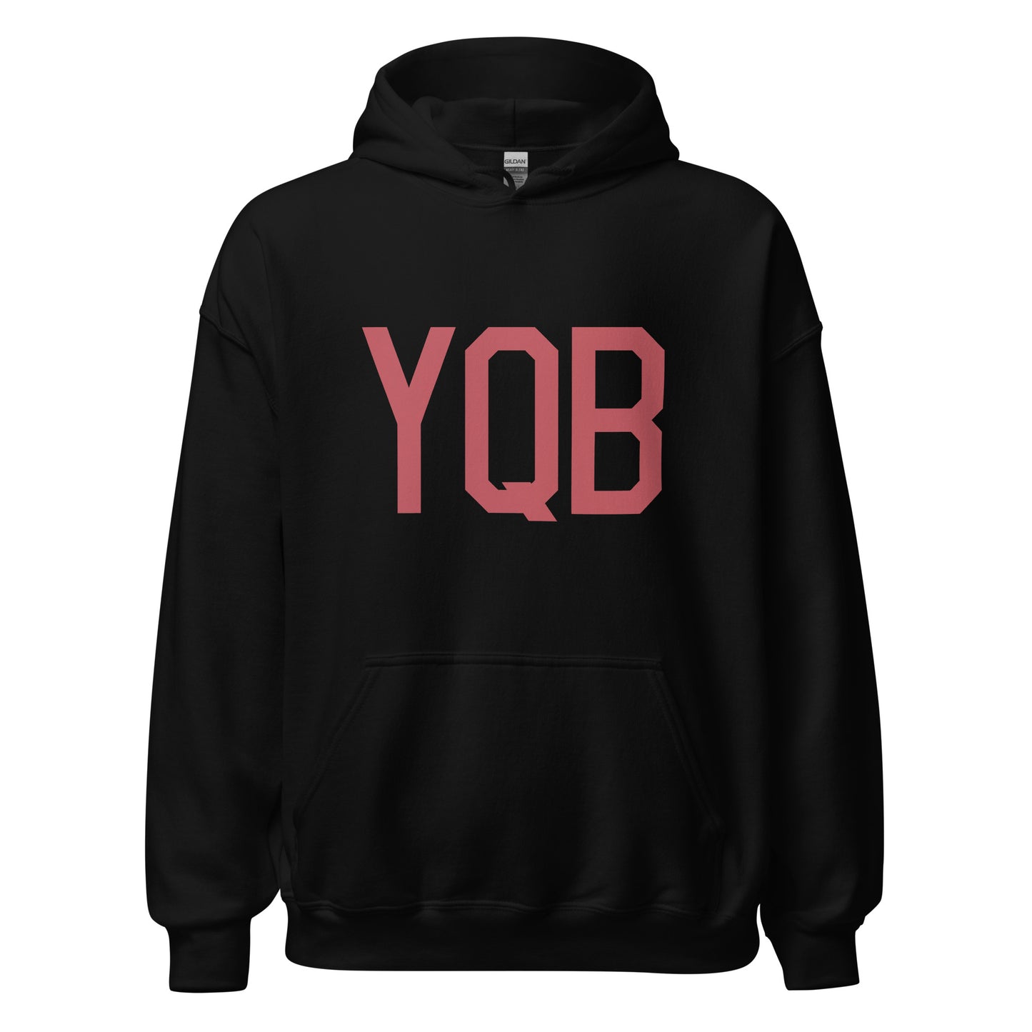 Aviation Enthusiast Hoodie - Deep Pink Graphic • YQB Quebec City • YHM Designs - Image 03