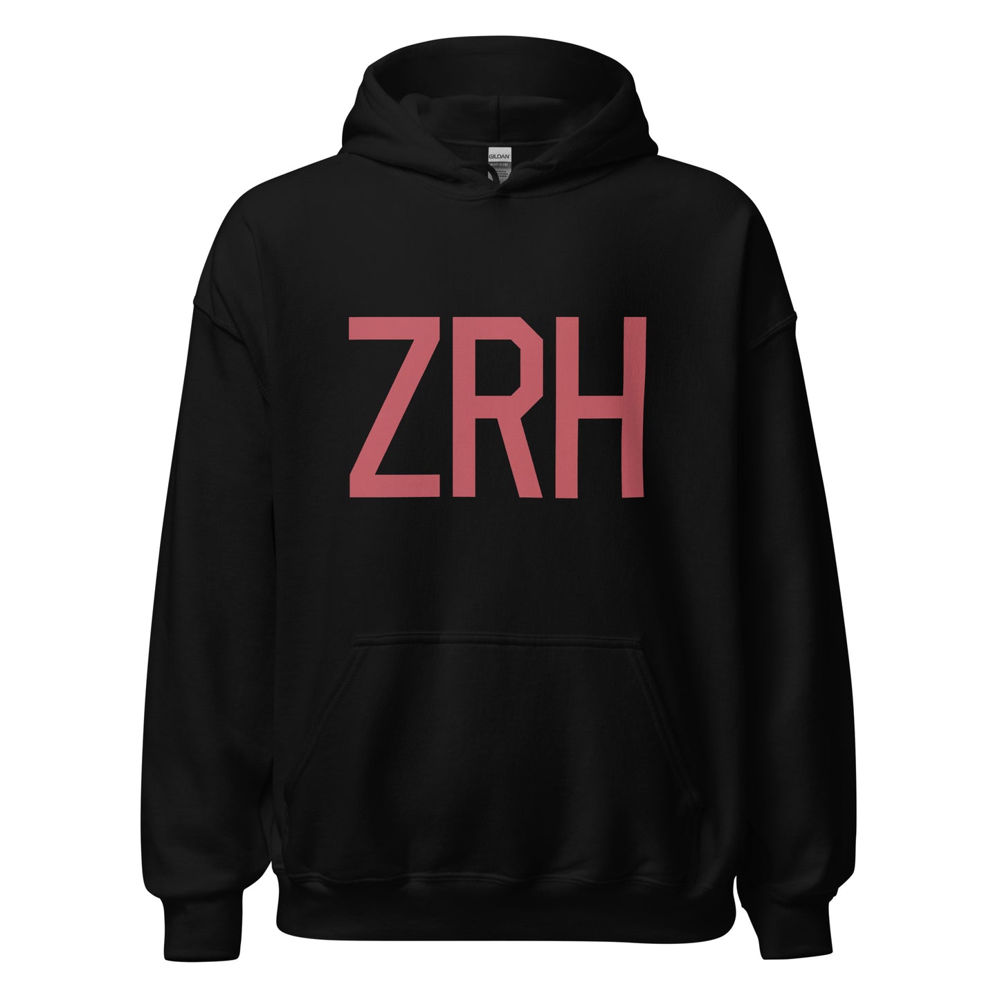 Aviation Enthusiast Hoodie - Deep Pink Graphic • ZRH Zurich • YHM Designs - Image 03