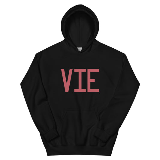 Aviation Enthusiast Hoodie - Deep Pink Graphic • VIE Vienna • YHM Designs - Image 01