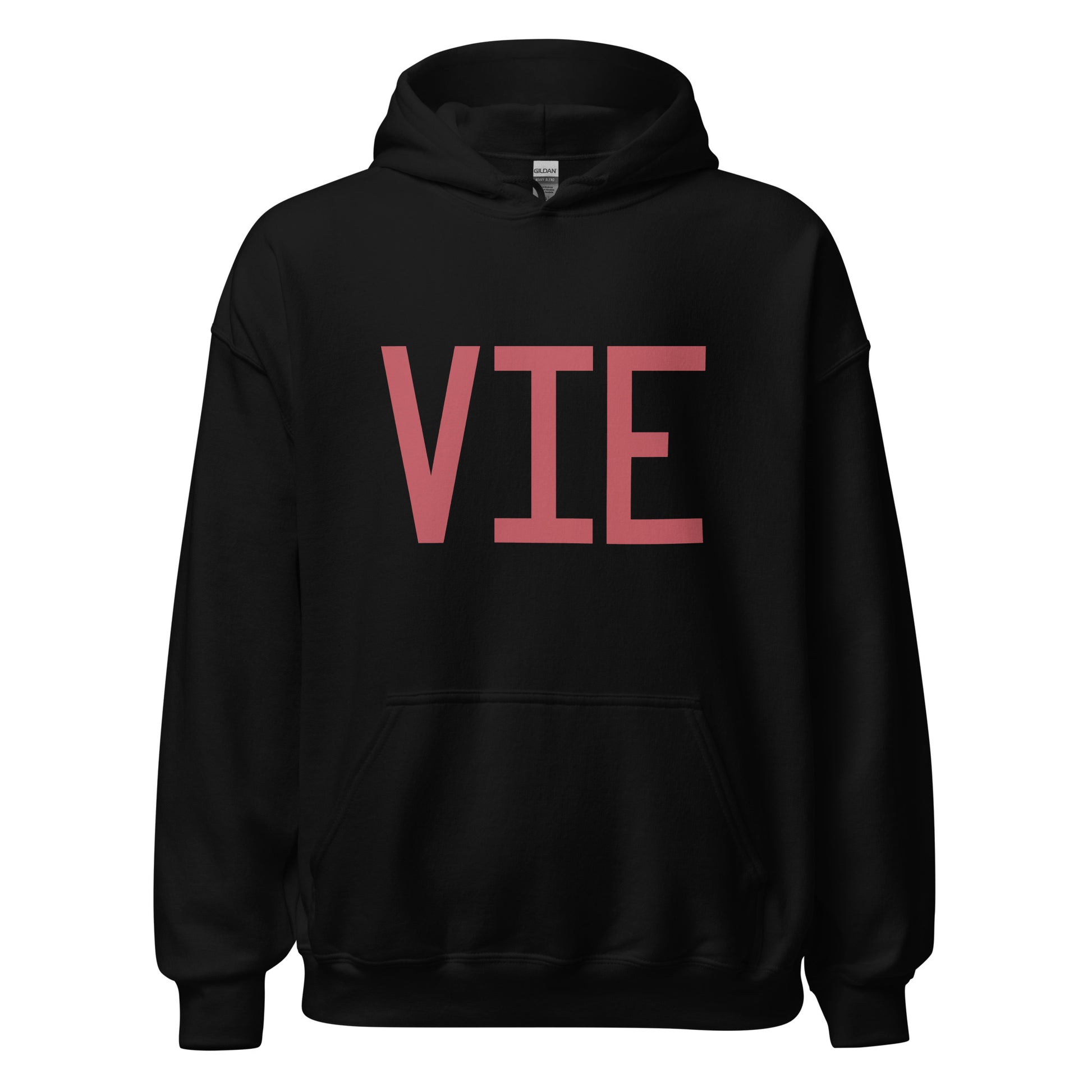 Aviation Enthusiast Hoodie - Deep Pink Graphic • VIE Vienna • YHM Designs - Image 03