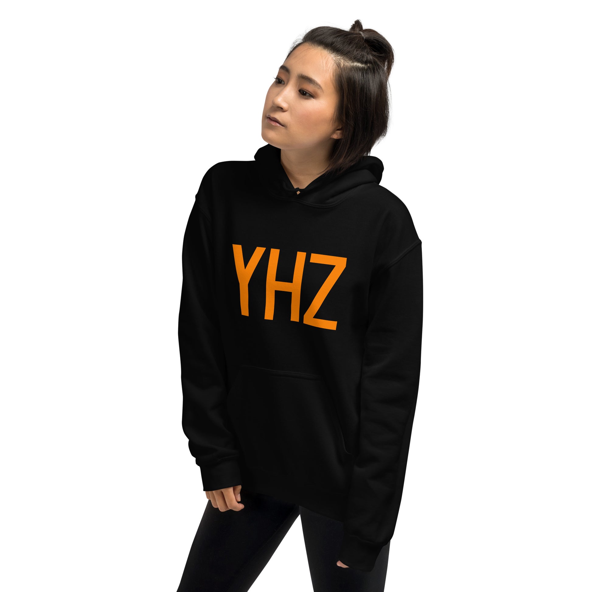 Unisex Hoodie - Orange Graphic • YHZ Halifax • YHM Designs - Image 07