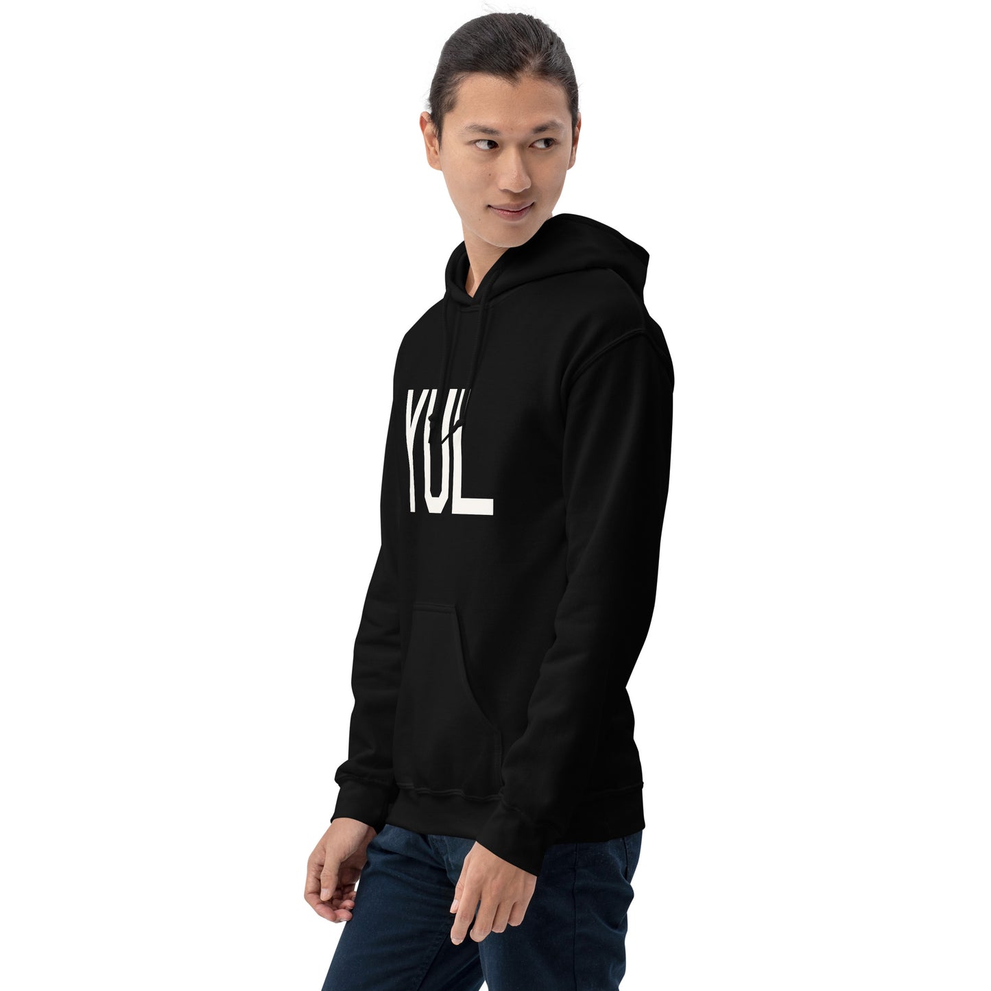Unisex Hoodie - White Graphic • YUL Montreal • YHM Designs - Image 08