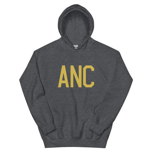 Aviation Gift Unisex Hoodie - Old Gold Graphic • ANC Anchorage • YHM Designs - Image 01