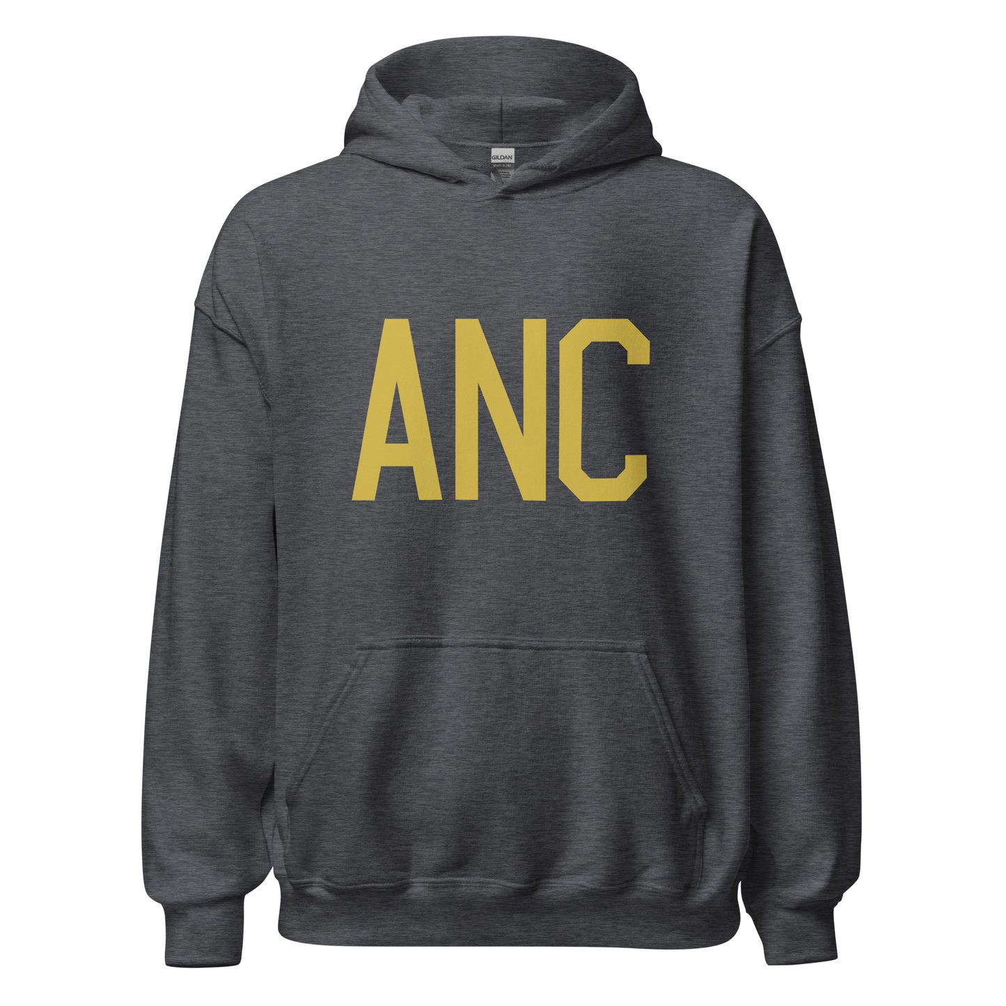 Aviation Gift Unisex Hoodie - Old Gold Graphic • ANC Anchorage • YHM Designs - Image 03