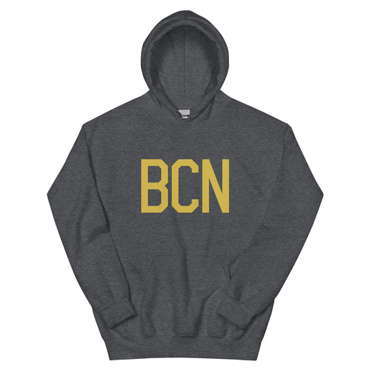 Aviation Gift Unisex Hoodie - Old Gold Graphic • BCN Barcelona • YHM Designs - Image 01
