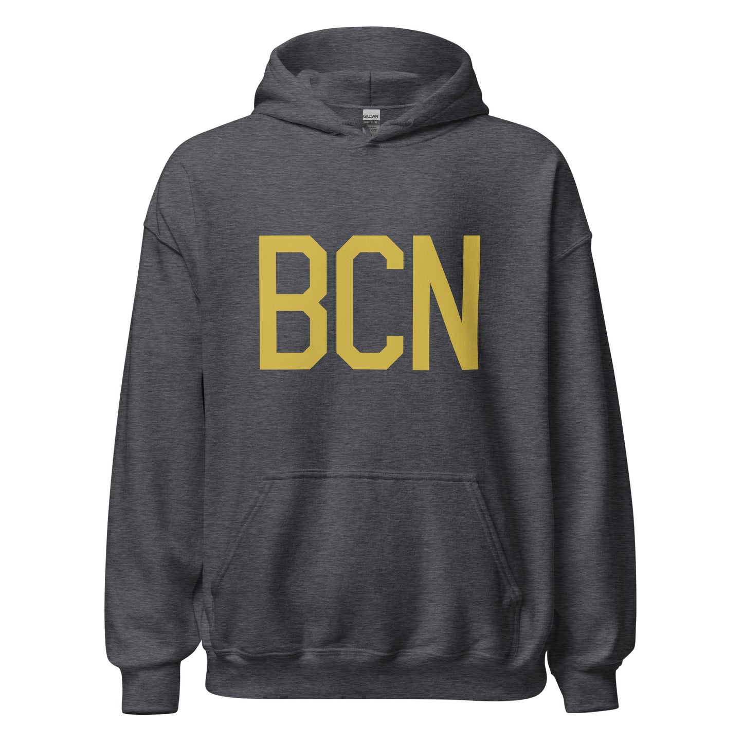 Aviation Gift Unisex Hoodie - Old Gold Graphic • BCN Barcelona • YHM Designs - Image 03