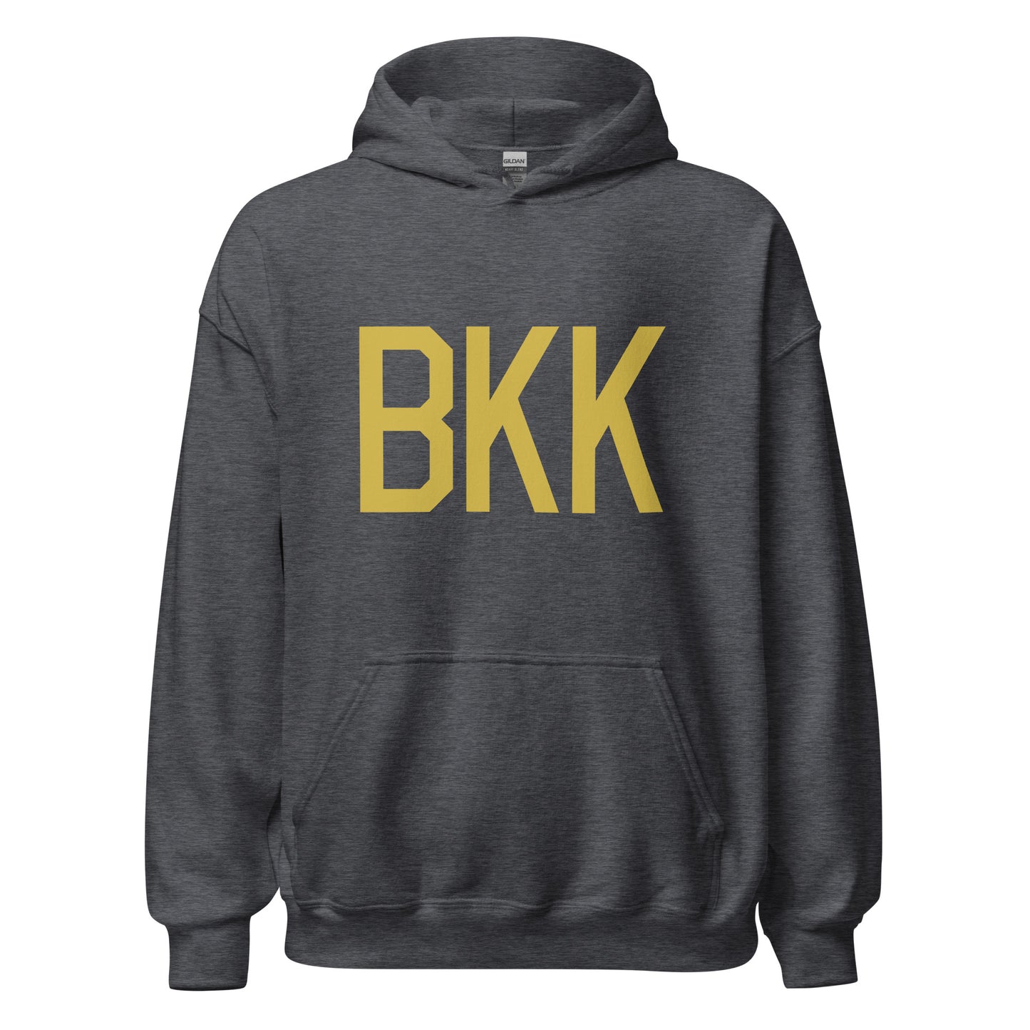 Aviation Gift Unisex Hoodie - Old Gold Graphic • BKK Bangkok • YHM Designs - Image 03