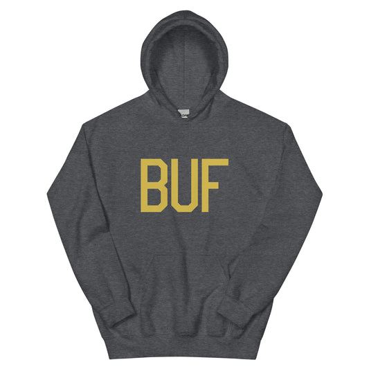 Aviation Gift Unisex Hoodie - Old Gold Graphic • BUF Buffalo • YHM Designs - Image 01