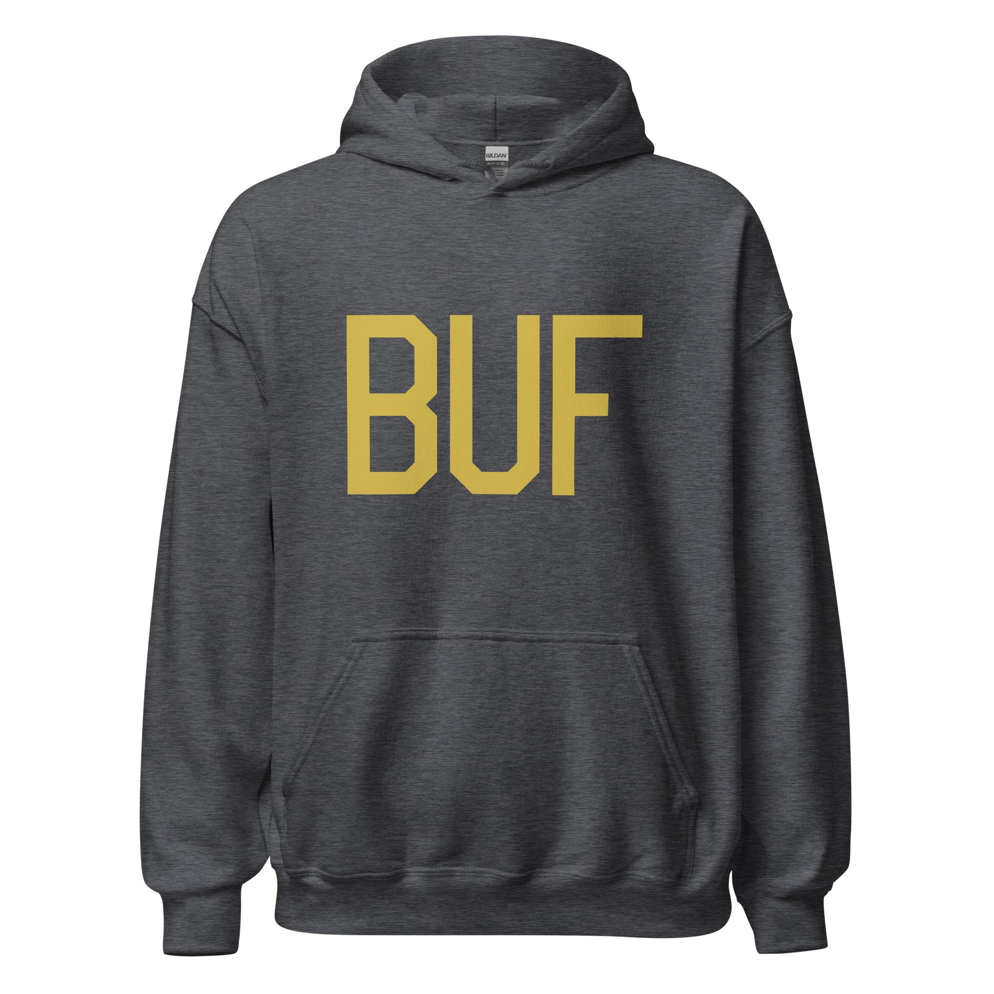 Aviation Gift Unisex Hoodie - Old Gold Graphic • BUF Buffalo • YHM Designs - Image 03