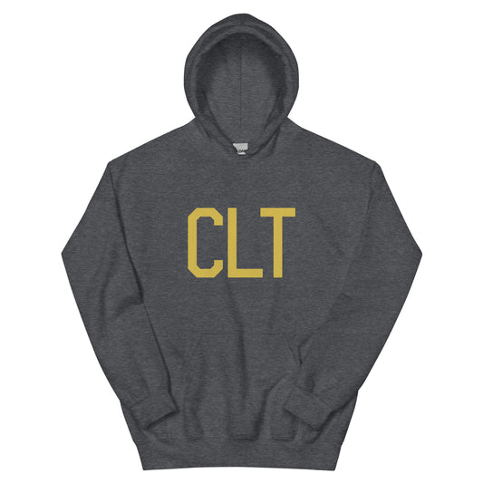 Aviation Gift Unisex Hoodie - Old Gold Graphic • CLT Charlotte • YHM Designs - Image 01