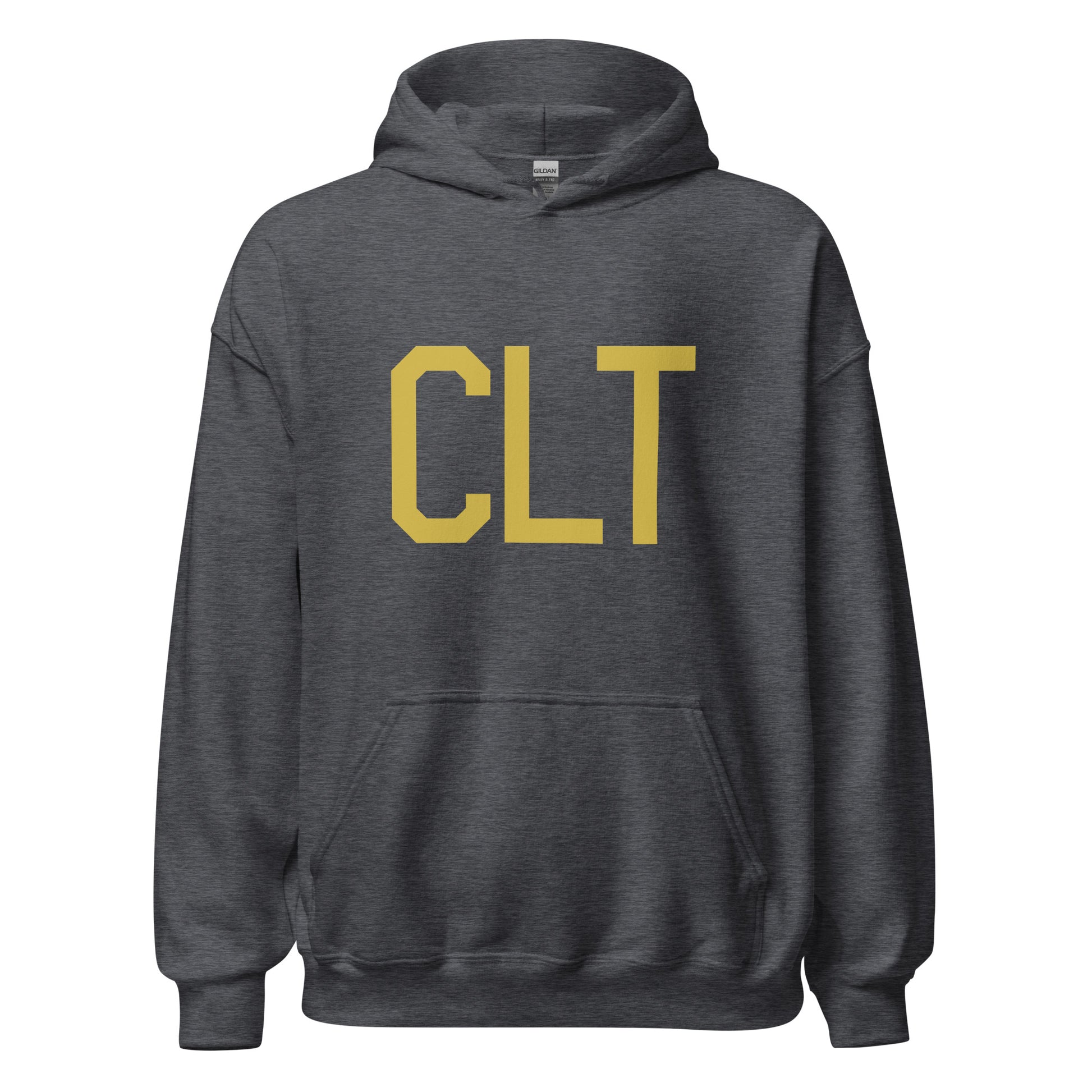 Aviation Gift Unisex Hoodie - Old Gold Graphic • CLT Charlotte • YHM Designs - Image 03