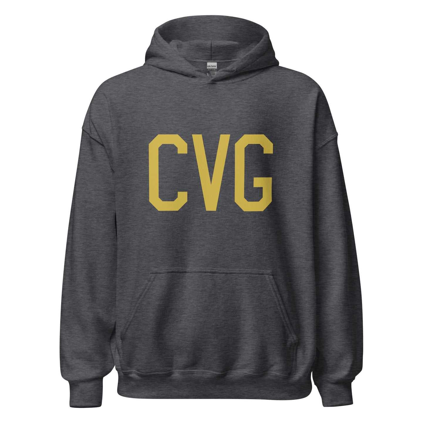 Aviation Gift Unisex Hoodie - Old Gold Graphic • CVG Cincinnati • YHM Designs - Image 03