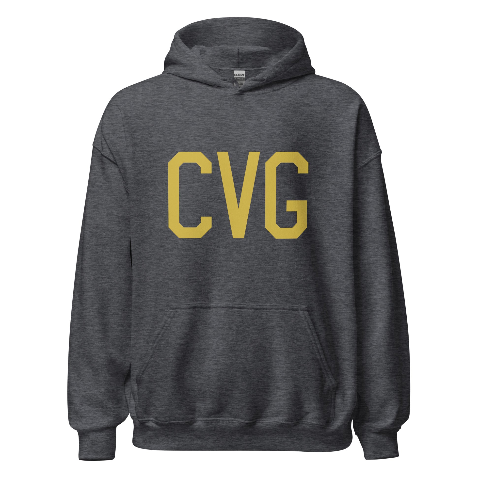 Aviation Gift Unisex Hoodie - Old Gold Graphic • CVG Cincinnati • YHM Designs - Image 03