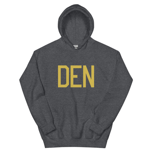 Aviation Gift Unisex Hoodie - Old Gold Graphic • DEN Denver • YHM Designs - Image 01