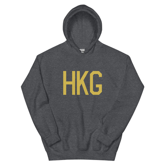 Aviation Gift Unisex Hoodie - Old Gold Graphic • HKG Hong Kong • YHM Designs - Image 01