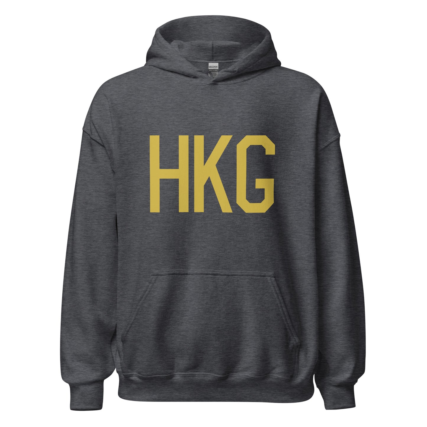 Aviation Gift Unisex Hoodie - Old Gold Graphic • HKG Hong Kong • YHM Designs - Image 03
