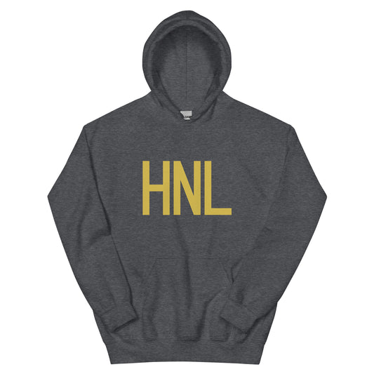 Aviation Gift Unisex Hoodie - Old Gold Graphic • HNL Honolulu • YHM Designs - Image 01