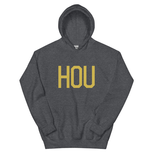 Aviation Gift Unisex Hoodie - Old Gold Graphic • HOU Houston • YHM Designs - Image 01