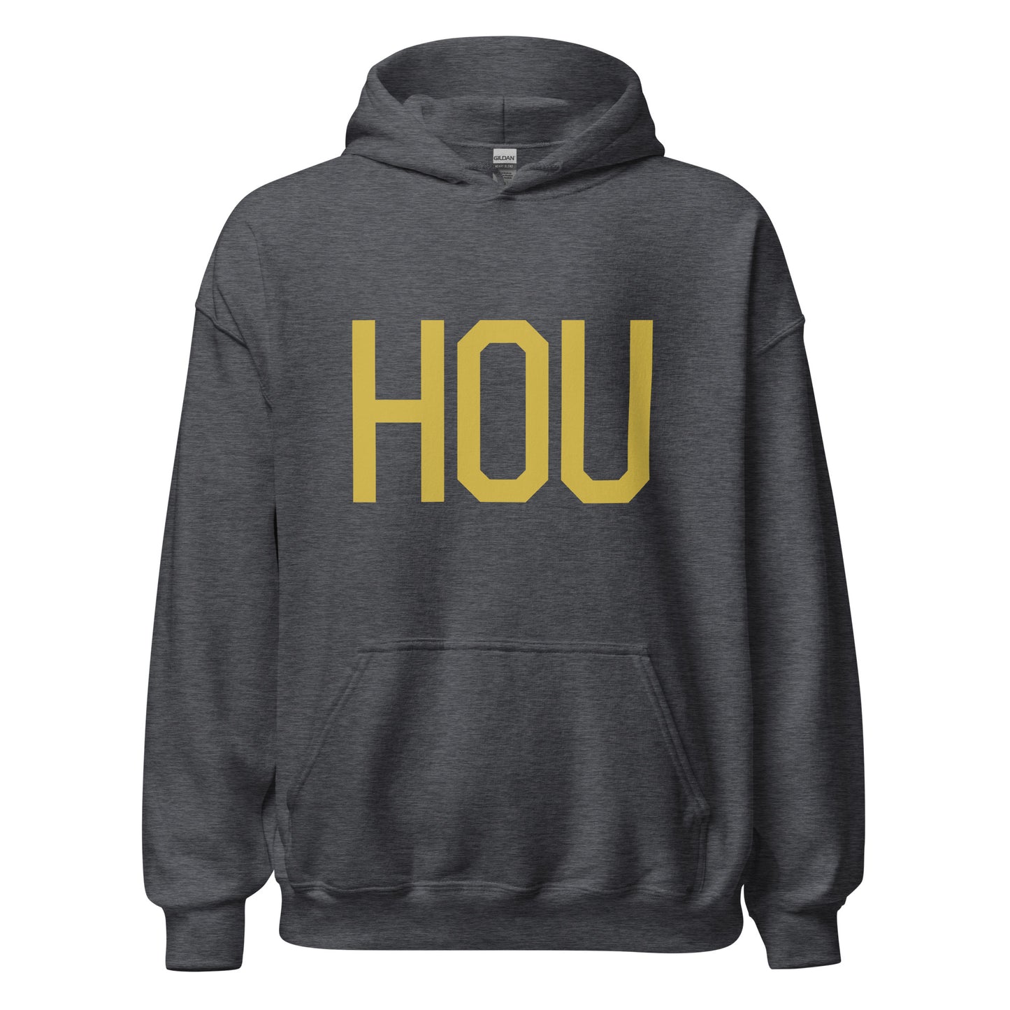 Aviation Gift Unisex Hoodie - Old Gold Graphic • HOU Houston • YHM Designs - Image 03