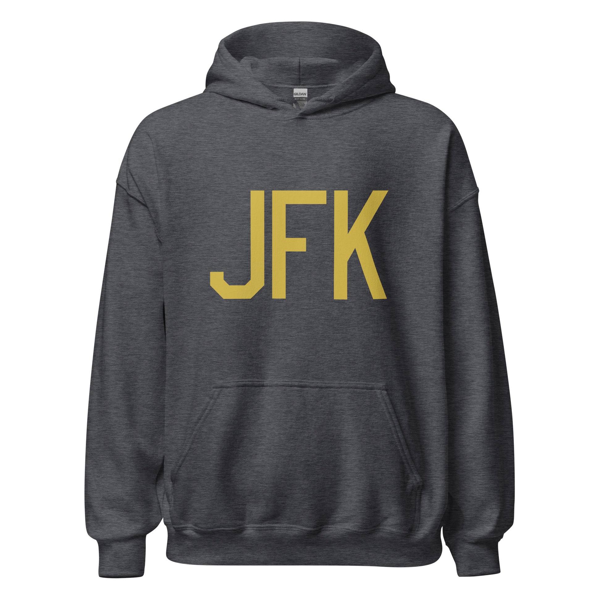 Aviation Gift Unisex Hoodie - Old Gold Graphic • JFK New York City • YHM Designs - Image 03