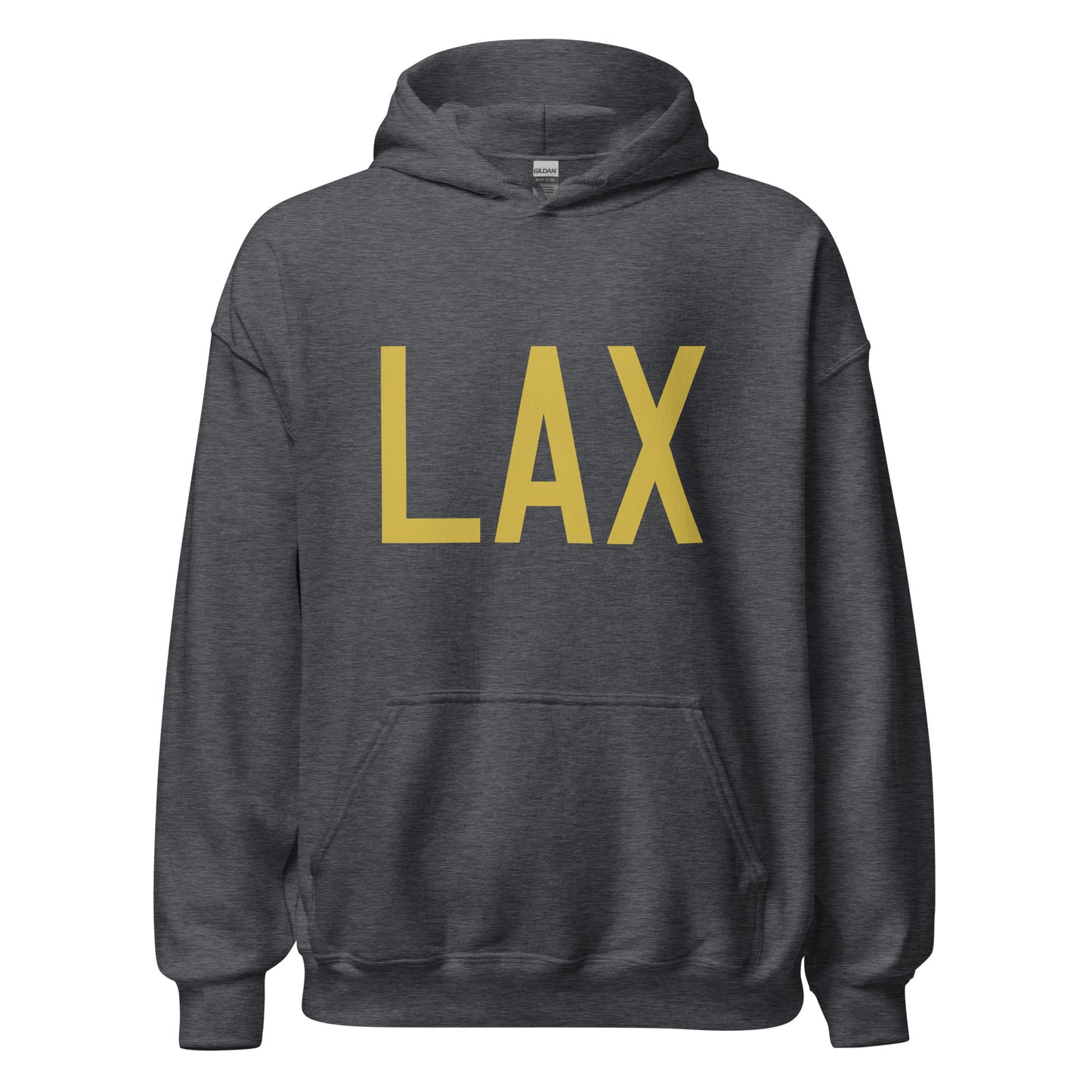 Aviation Gift Unisex Hoodie - Old Gold Graphic • LAX Los Angeles • YHM Designs - Image 03