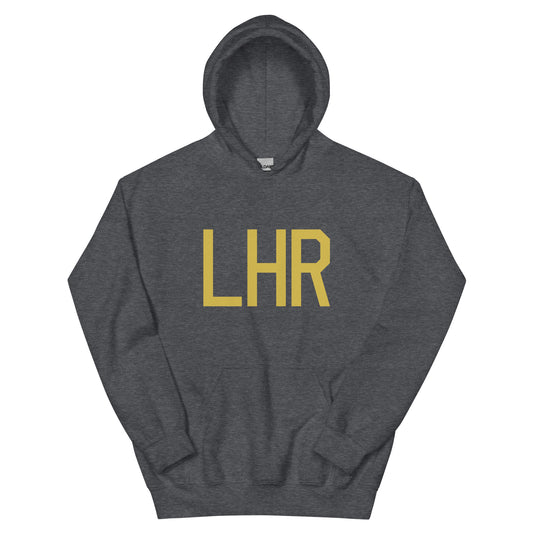 Aviation Gift Unisex Hoodie - Old Gold Graphic • LHR London • YHM Designs - Image 01