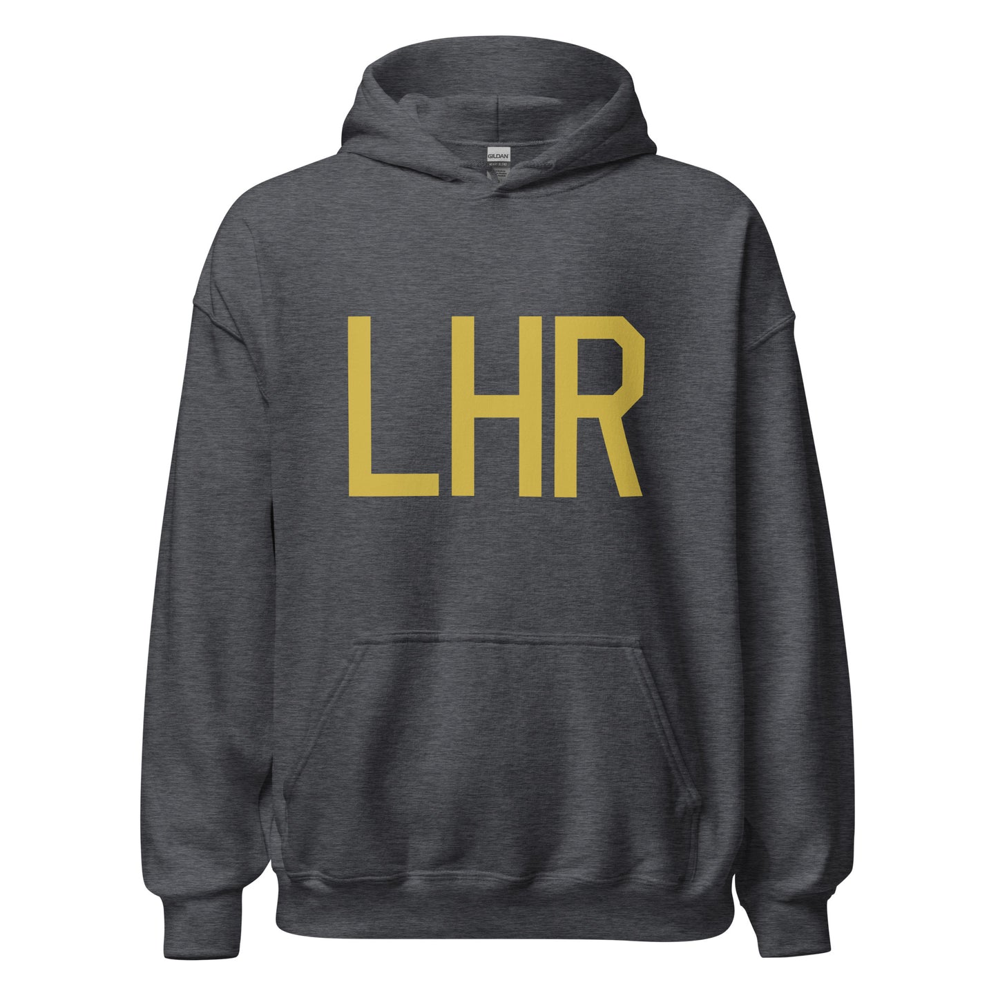 Aviation Gift Unisex Hoodie - Old Gold Graphic • LHR London • YHM Designs - Image 03