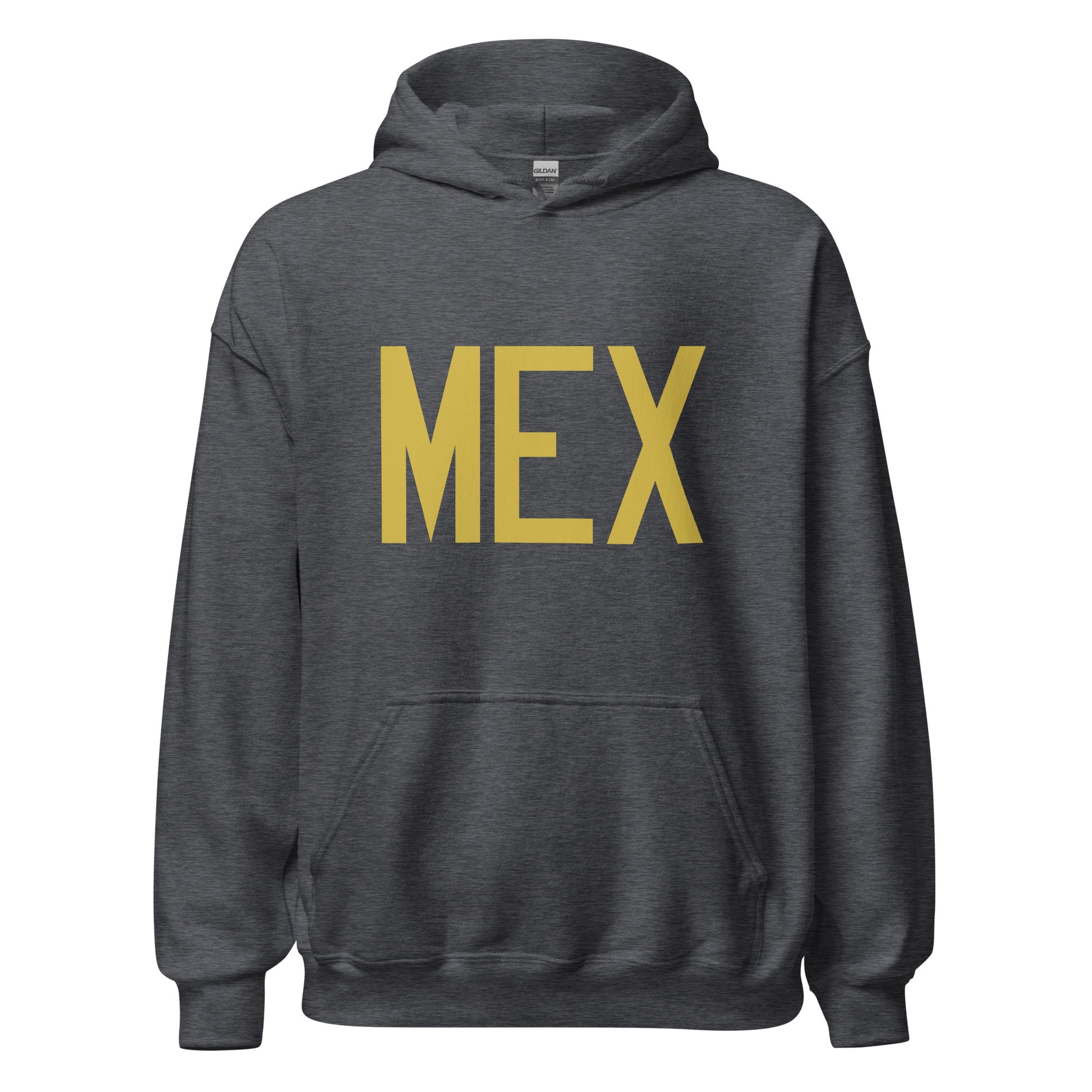 Aviation Gift Unisex Hoodie - Old Gold Graphic • MEX Mexico City • YHM Designs - Image 03