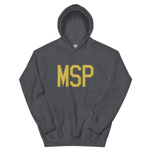 Aviation Gift Unisex Hoodie - Old Gold Graphic • MSP Minneapolis • YHM Designs - Image 01