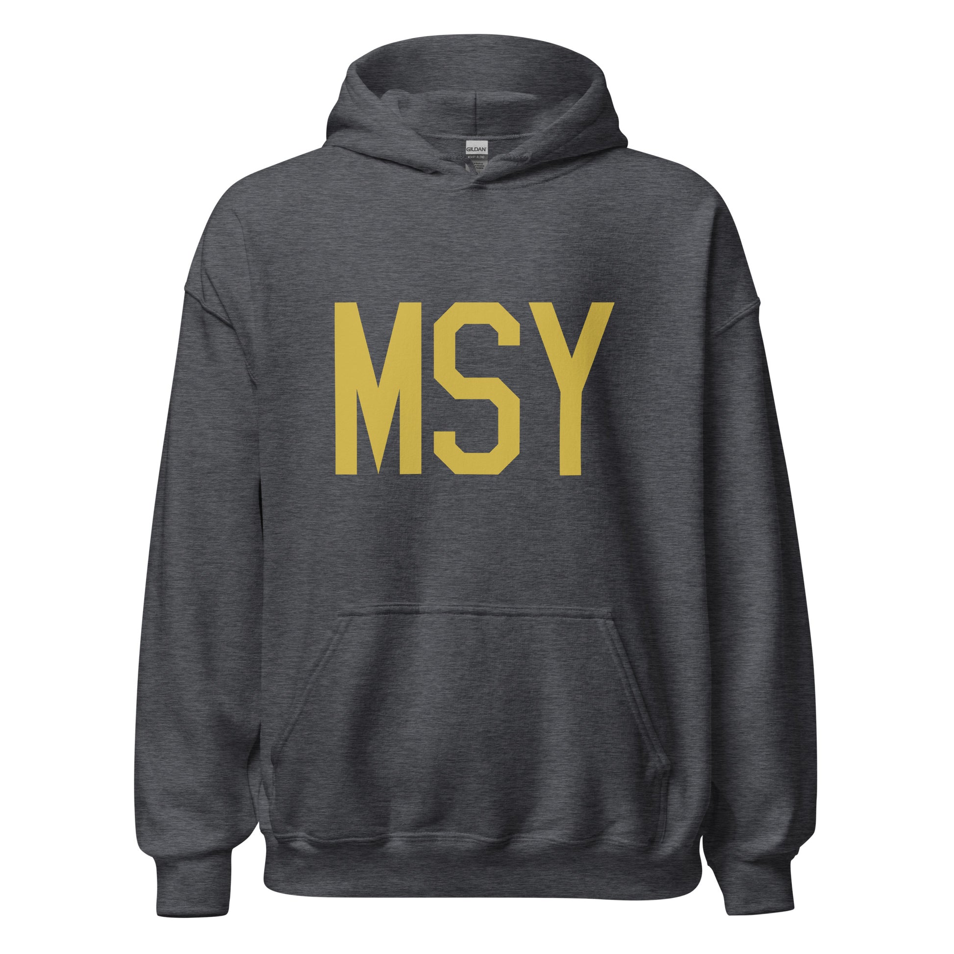 Aviation Gift Unisex Hoodie - Old Gold Graphic • MSY New Orleans • YHM Designs - Image 03
