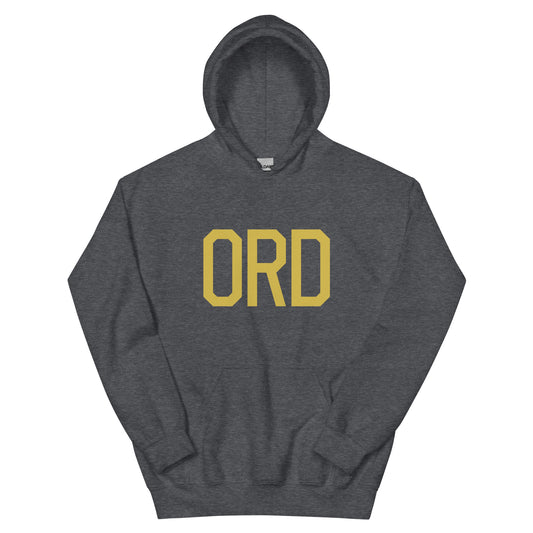 Aviation Gift Unisex Hoodie - Old Gold Graphic • ORD Chicago • YHM Designs - Image 01