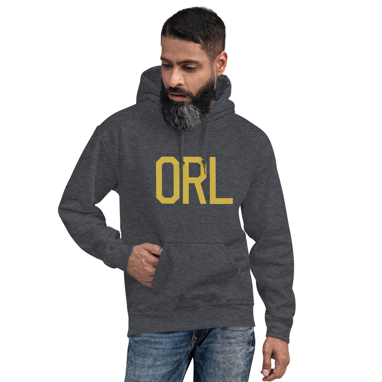 Aviation Gift Unisex Hoodie - Old Gold Graphic • ORL Orlando • YHM Designs - Image 05