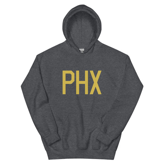 Aviation Gift Unisex Hoodie - Old Gold Graphic • PHX Phoenix • YHM Designs - Image 01