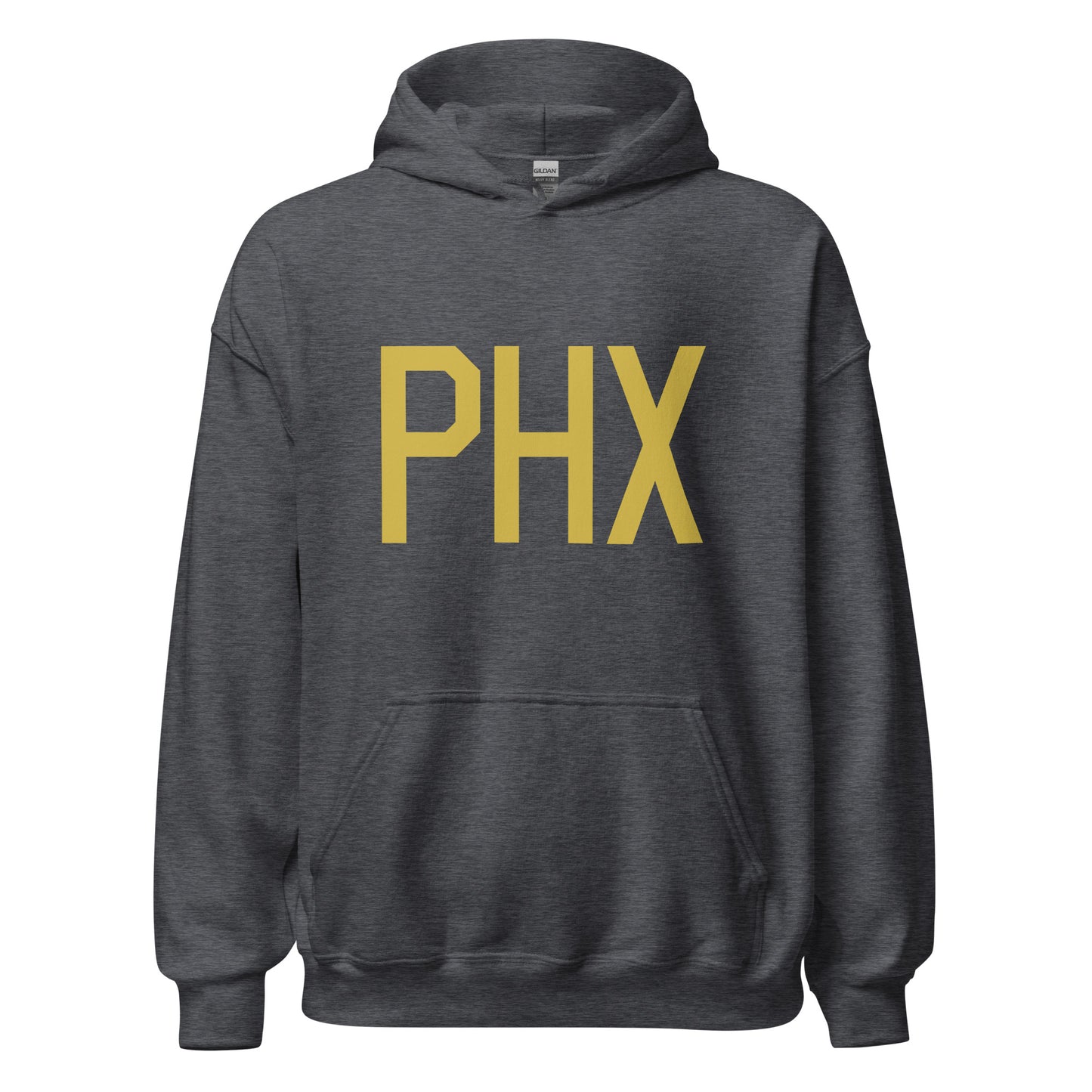 Aviation Gift Unisex Hoodie - Old Gold Graphic • PHX Phoenix • YHM Designs - Image 03