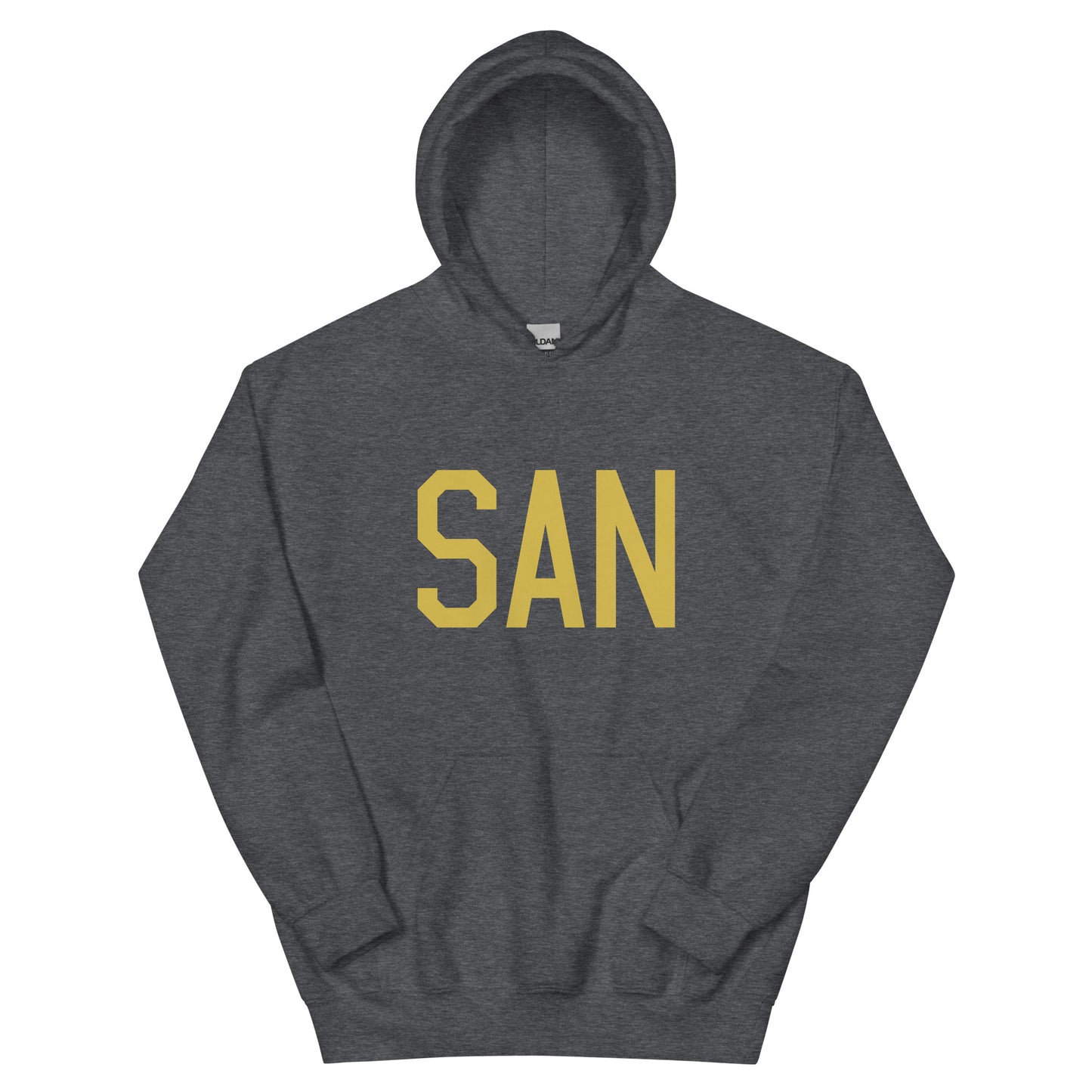 Aviation Gift Unisex Hoodie - Old Gold Graphic • SAN San Diego • YHM Designs - Image 01